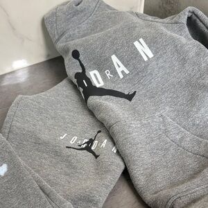 Jordan Gray Hoodie with Iconic Logo